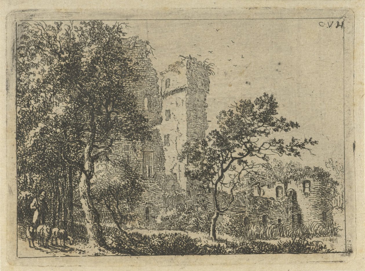 Rovina del castello Duurstede da Cornelis van Hardenbergh