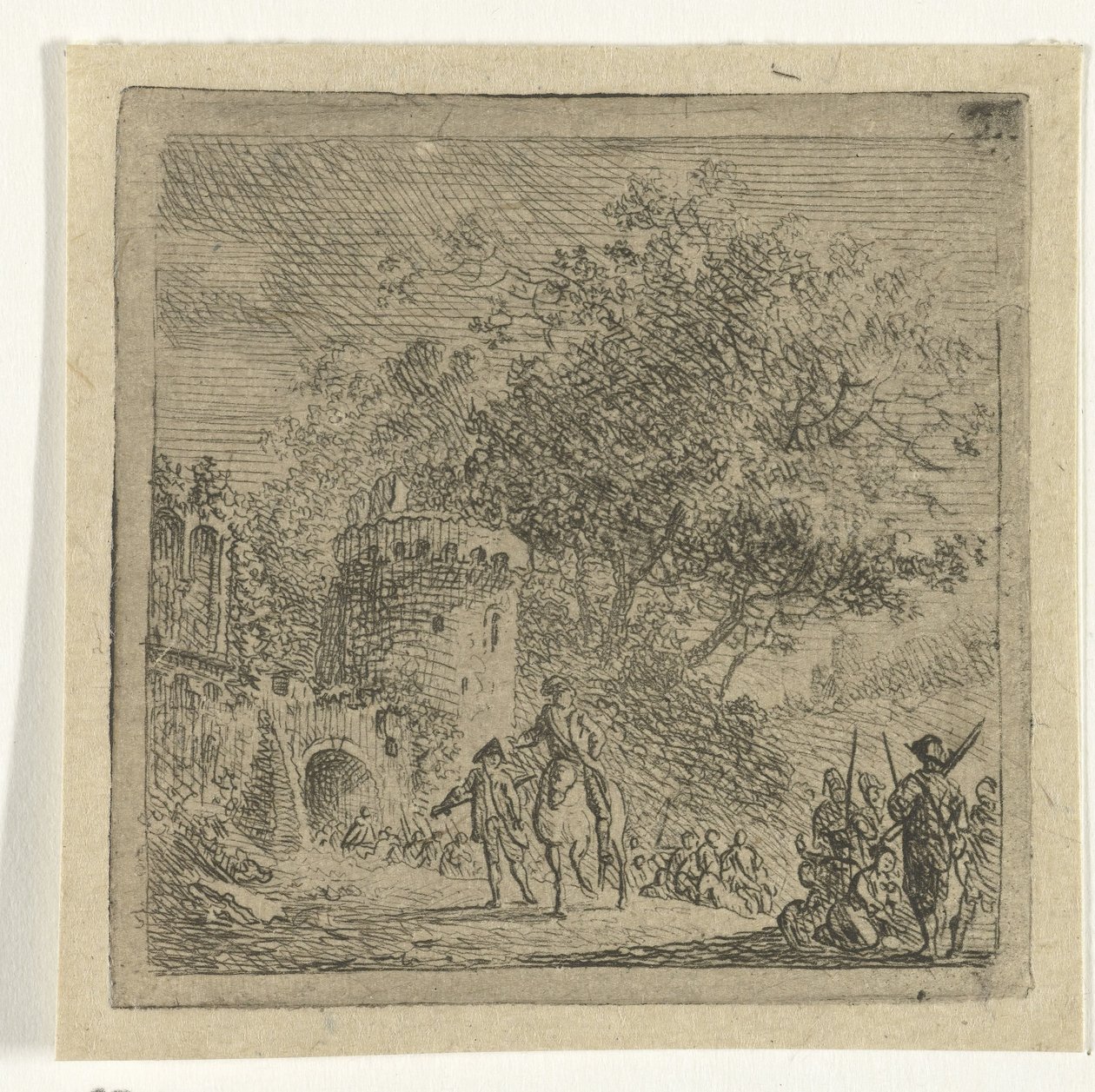 Soldati presso un portale da Cornelis van Hardenbergh
