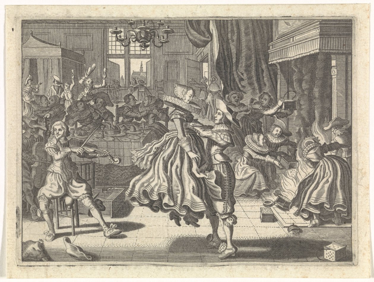 Compagnia danzante in una locanda da Cornelis van Kittensteyn