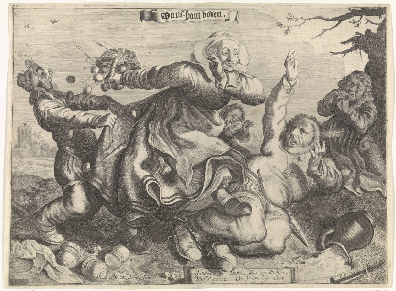 Una donna che calpesta suo marito da Cornelis van Kittensteyn