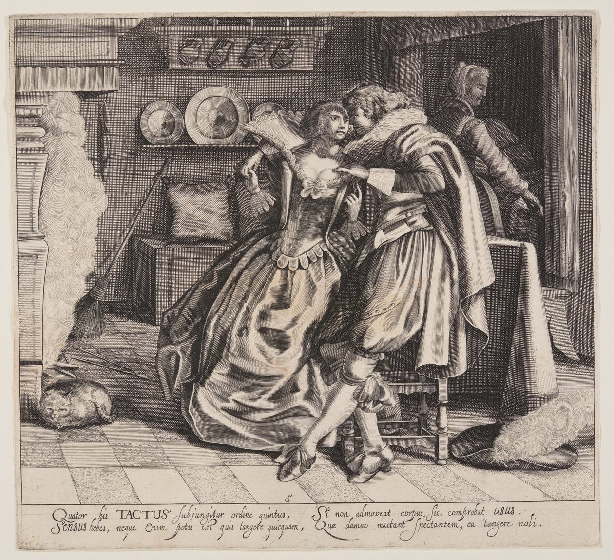 Tactus (tatto), da I cinque sensi da Cornelis van Kittensteyn