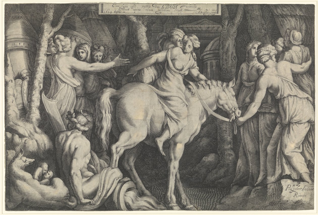 Fuga di Clelia sul Tevere da Cornelis van Kittensteyn
