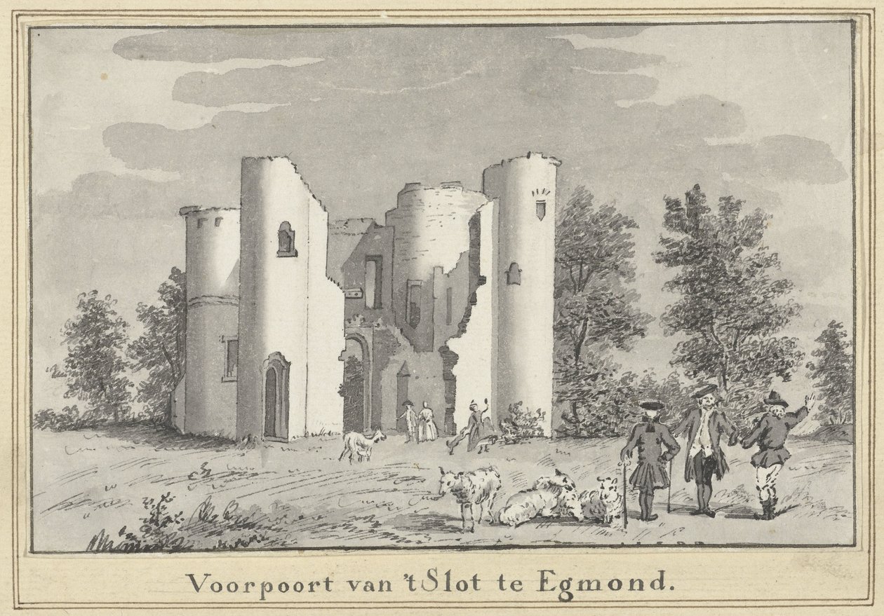 Rovine del castello di Egmond da Cornelis van Noorde (attributed to)