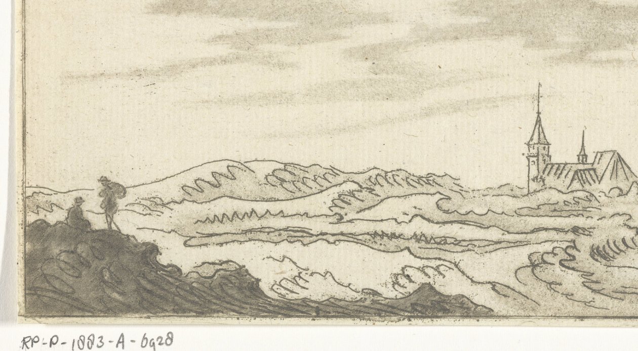 Paesaggio dunale con una chiesa da Cornelis van Noorde