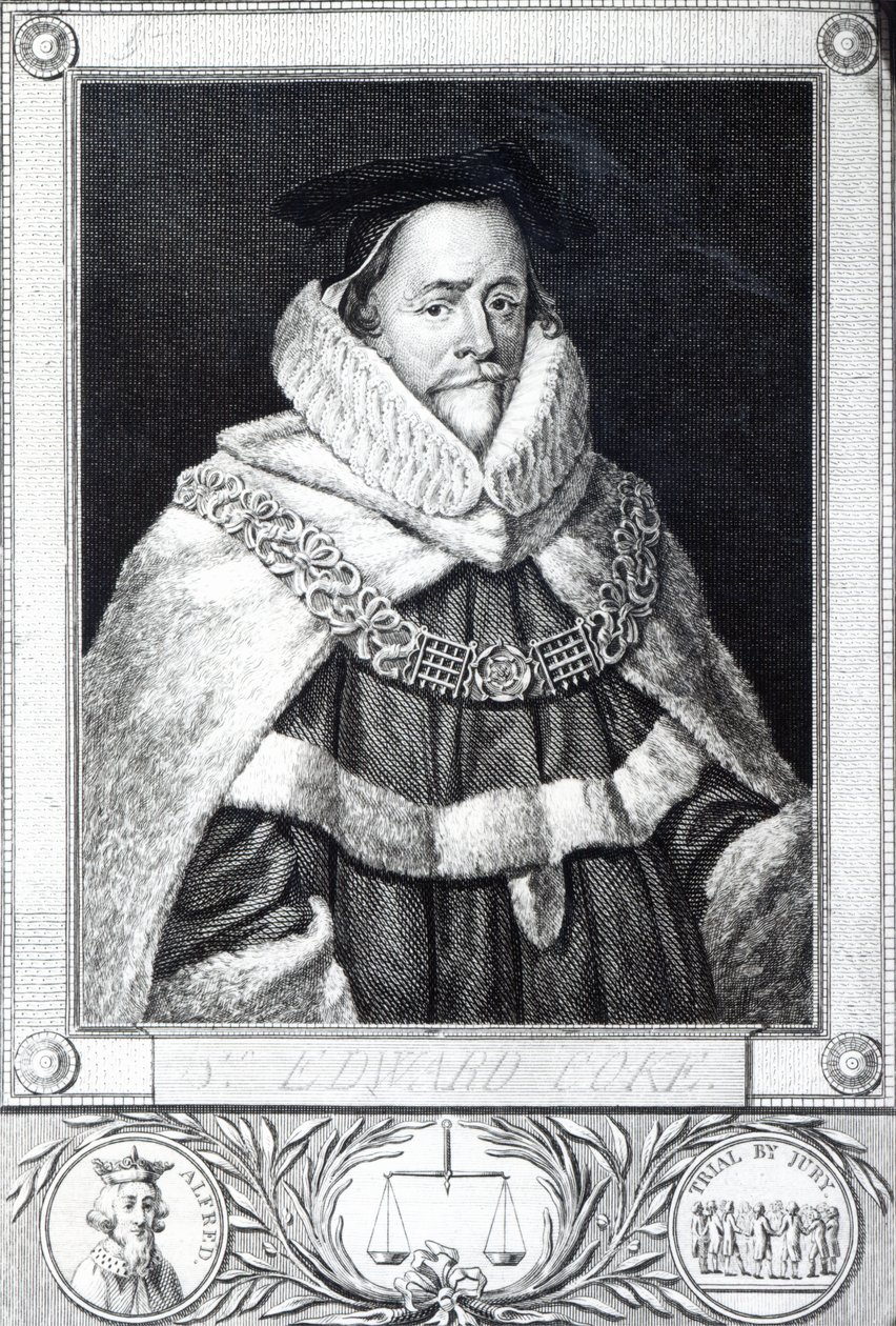 Sir Edward Coke, inciso da Thomas Trotter, 1792 da Cornelius Janssen van Ceulen