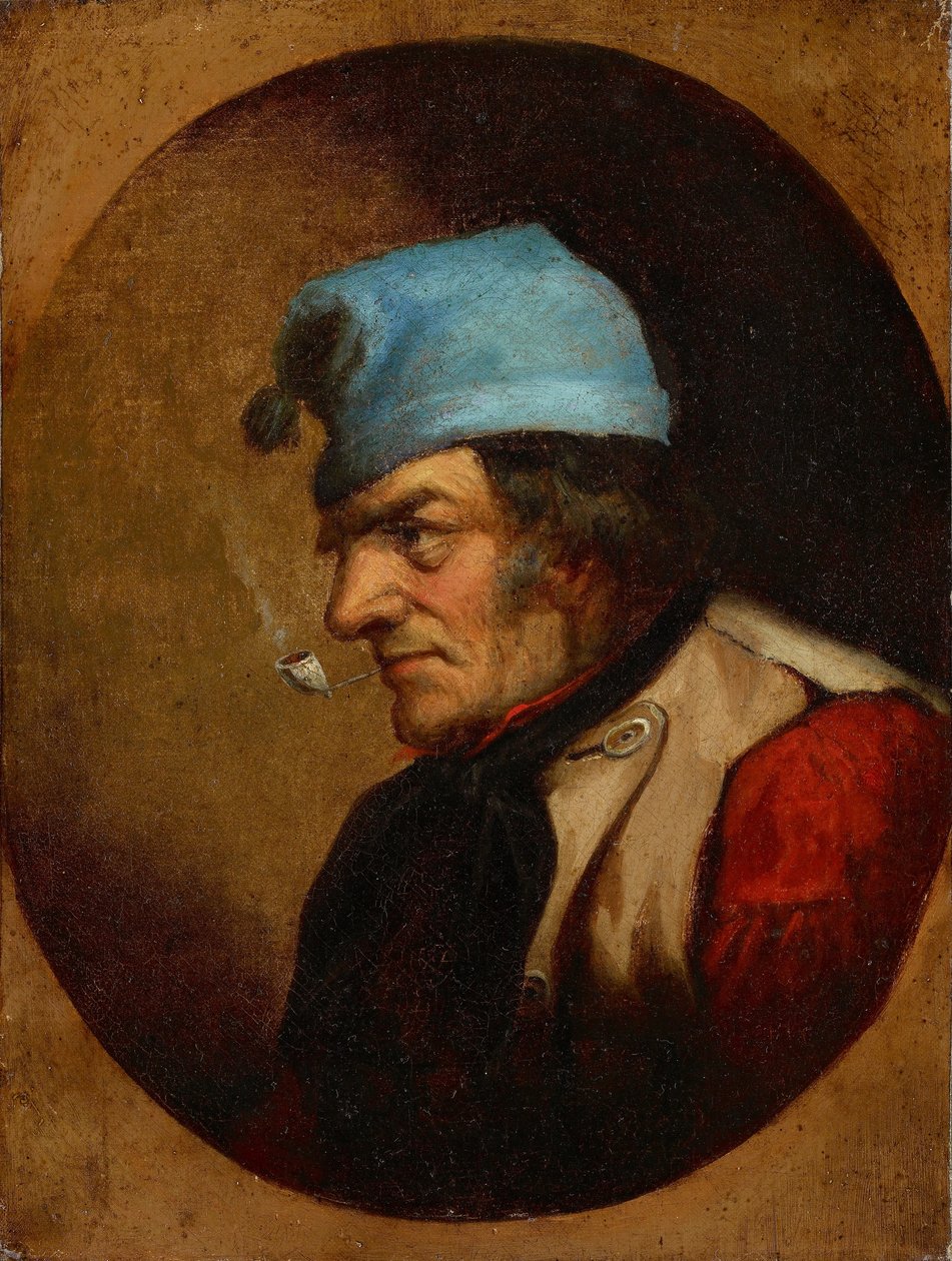 Abitante con tuque blu e pipa da Cornelius Krieghoff