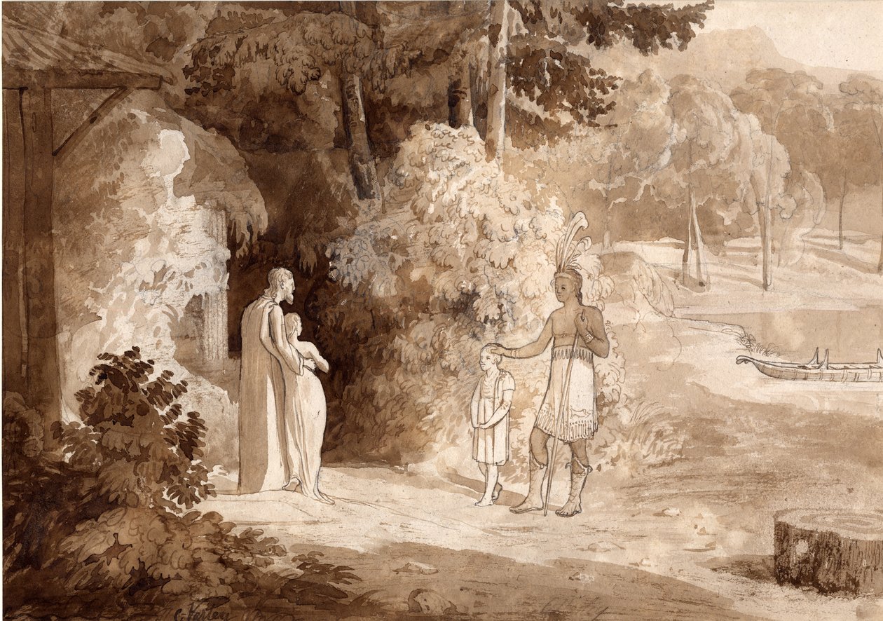 Illustrazione per Gertrude del Wyoming da Cornelius Varley