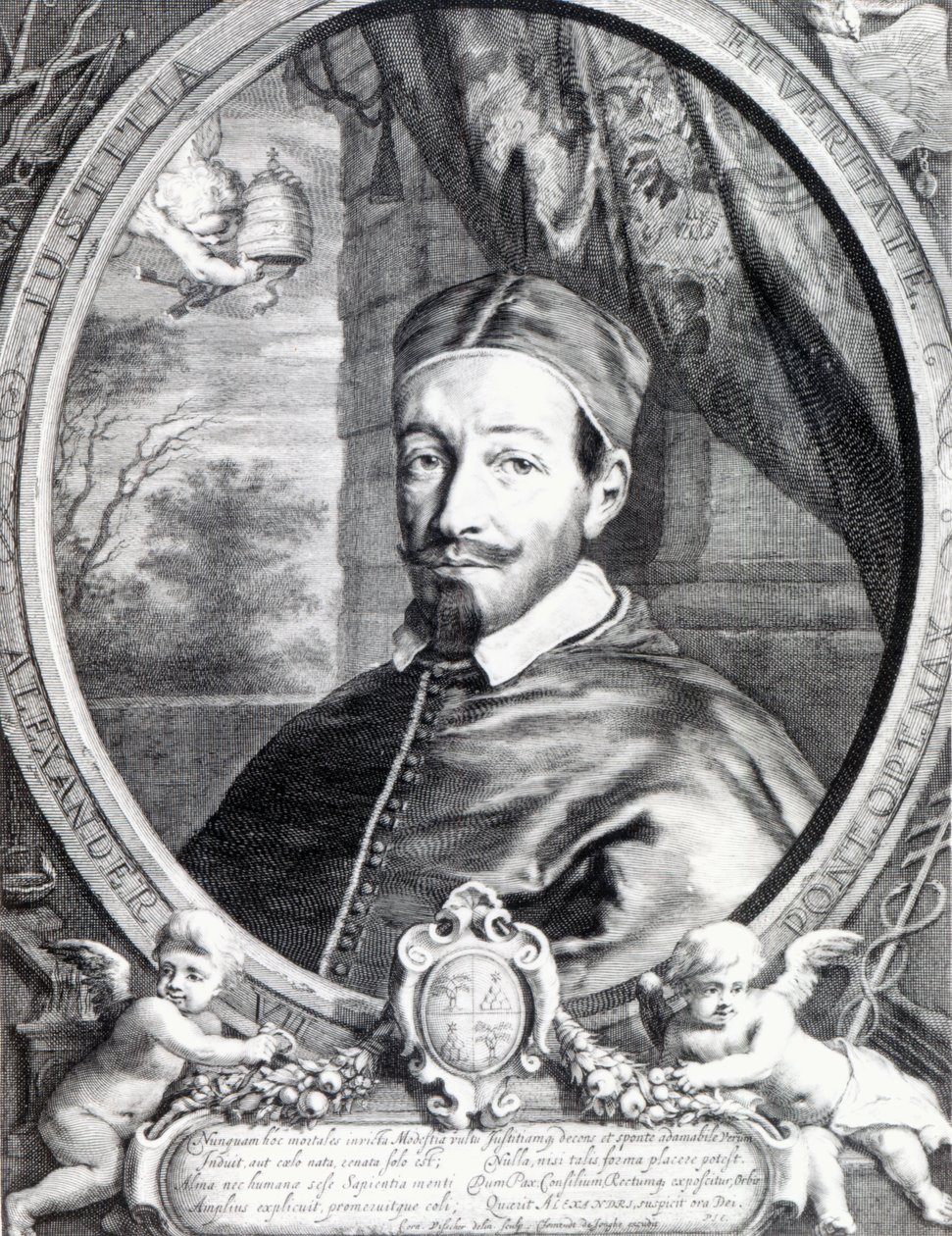Papa Alessandro VII, pubblicato da Clement de Jonghe da Cornelis Visscher