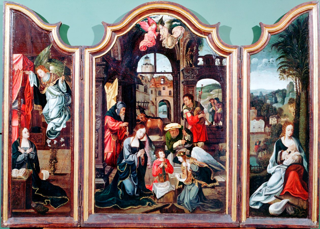 Adorazione dei pastori, trittico, fine XV-inizio XVI secolo da Cornelius Engebrechtsz