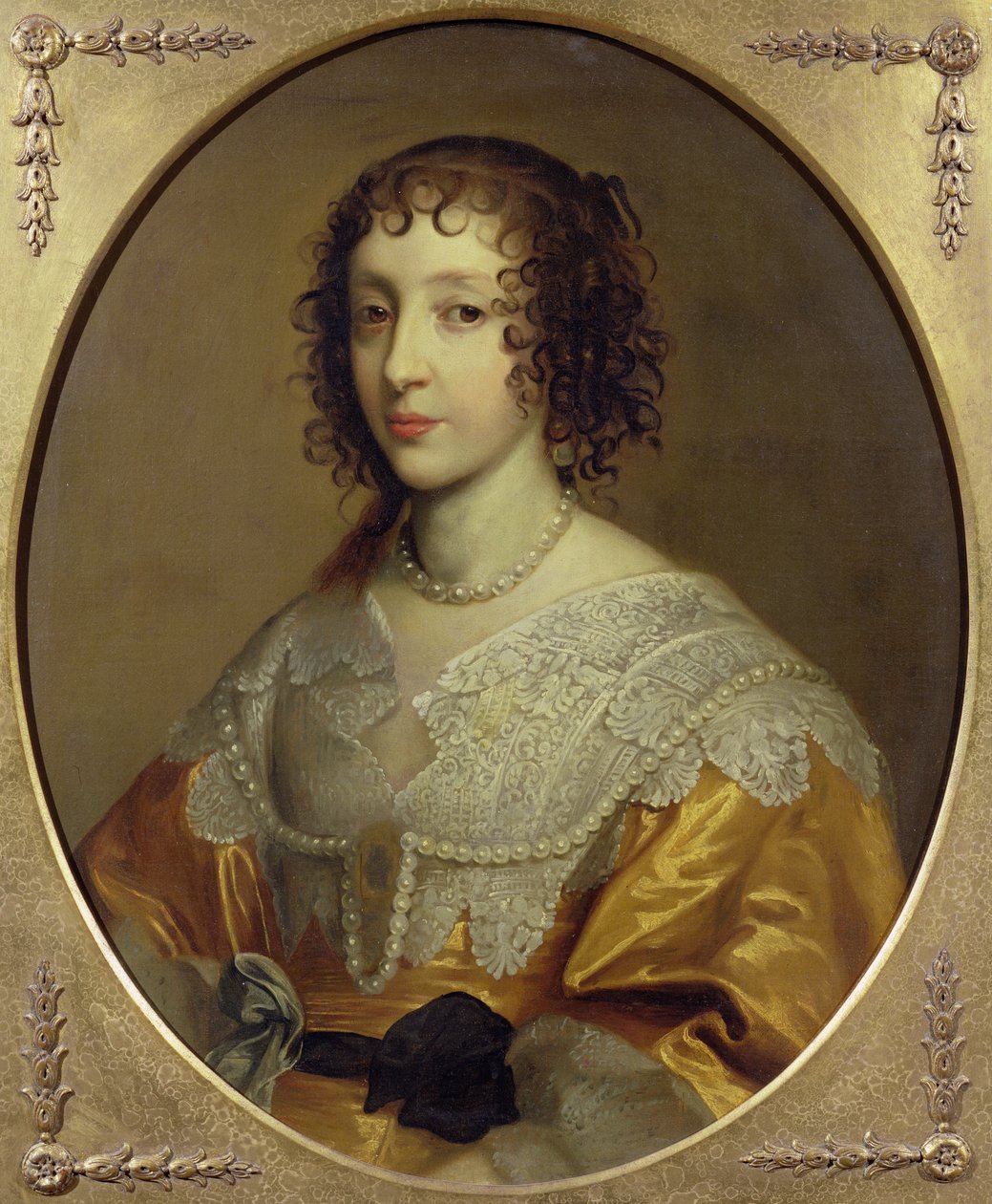 Porträt von Henrietta Maria (1609-69), Königin Gemahlin von Karl I. von Großbritannien und Irland von Cornelius Janssen van Ceulen