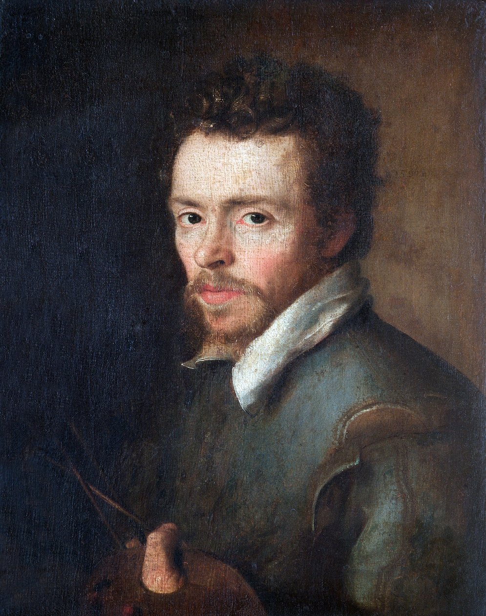Autoritratto di un pittore sconosciuto con tavolozza e pennelli, 1596 da Cornelius Ketel