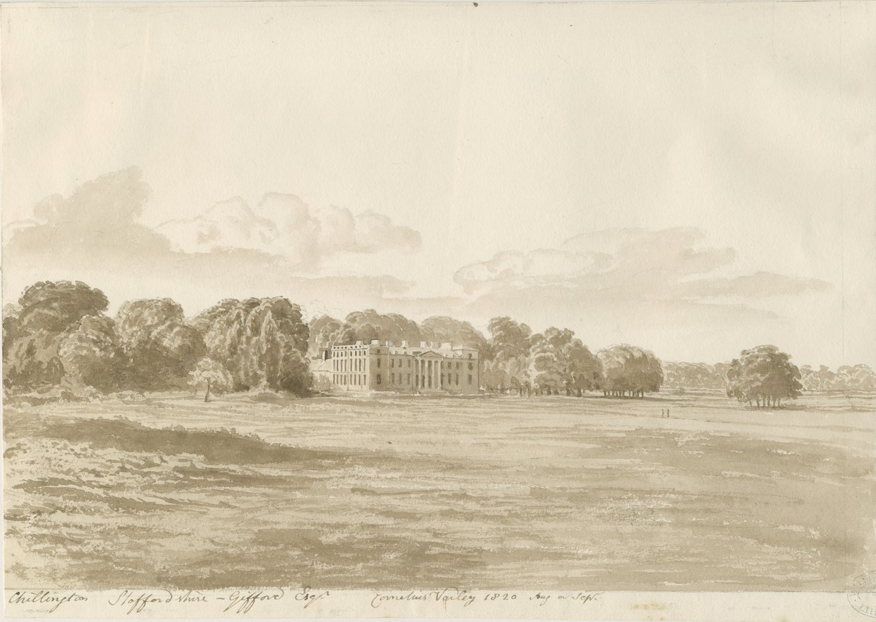 Chillington Hall da Cornelius Varley