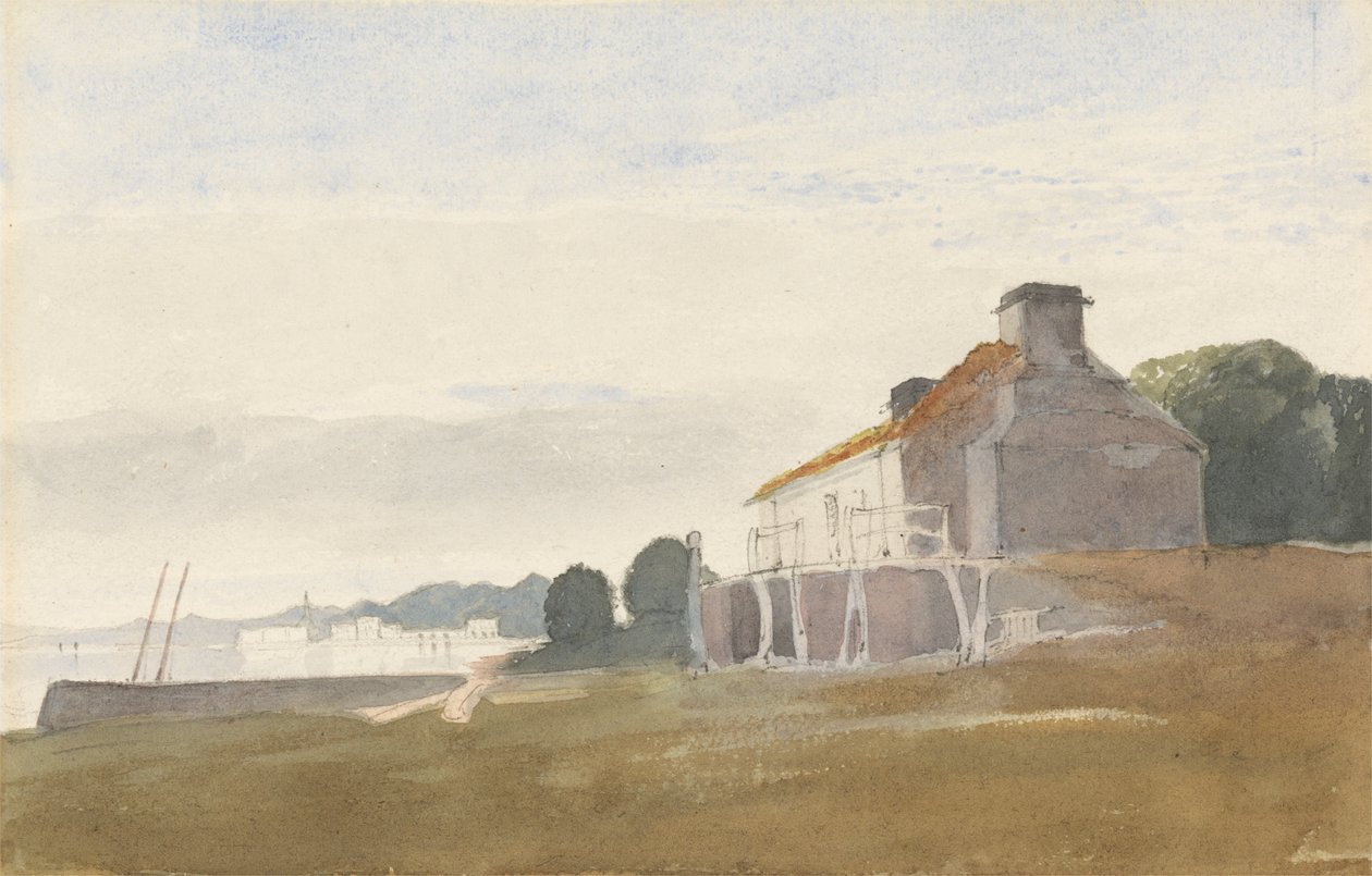 Cottage su una baia da Cornelius Varley