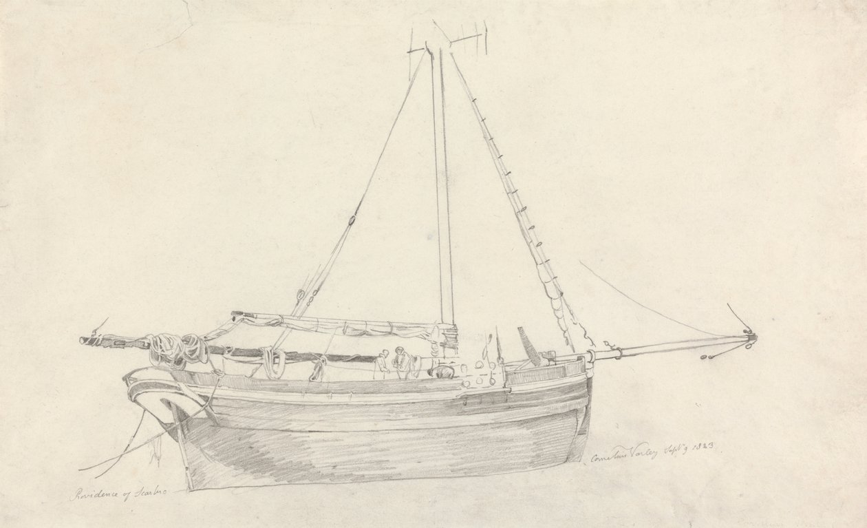 Peschereccio "Providence" di Scarborough da Cornelius Varley