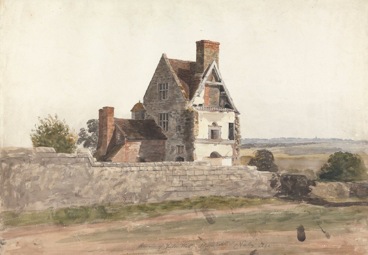 Rovine di Purton Hall, Staffordshire da Cornelius Varley