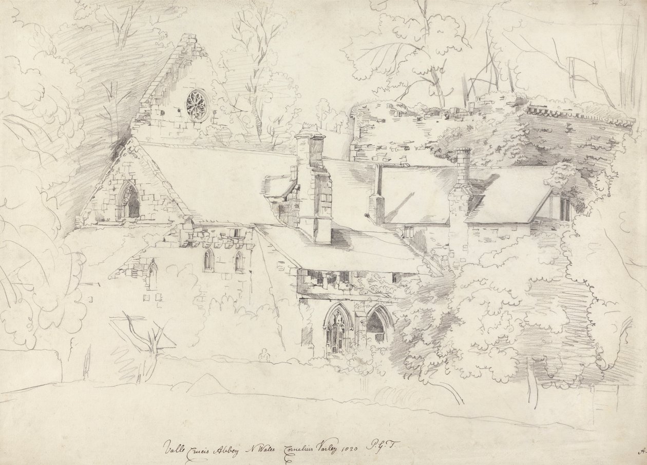 Abbazia di Valle Crucis, Denbighshire da Cornelius Varley