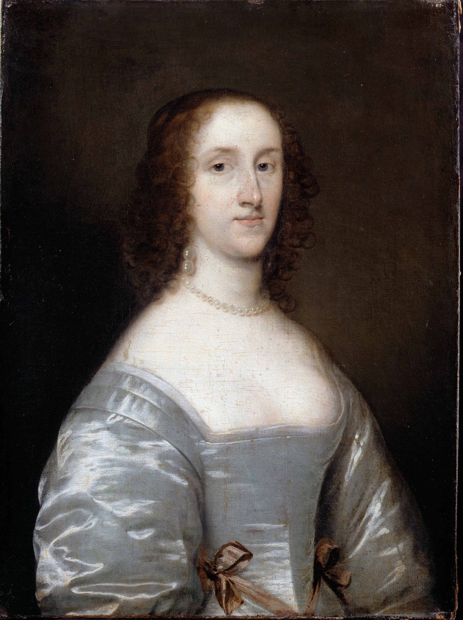 Ritratto di una signora in bianco da Cornelius the elder Johnson