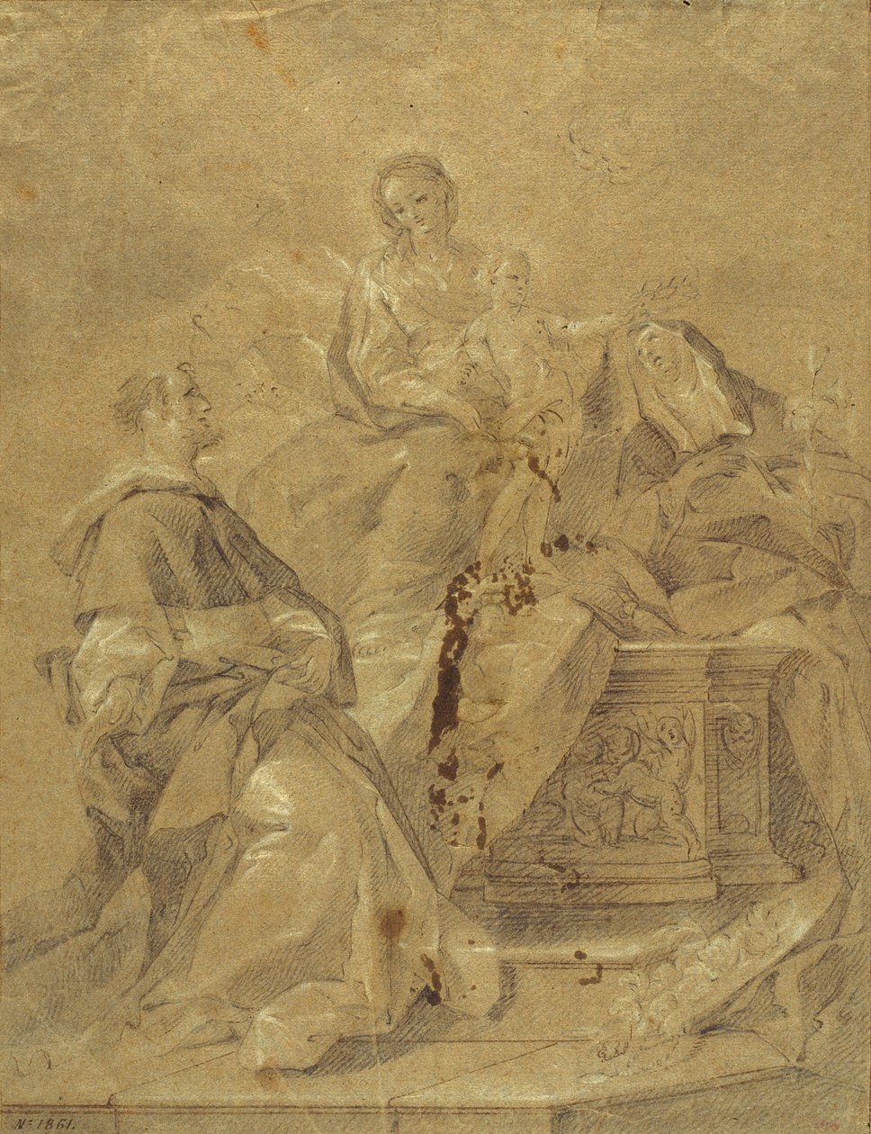 Vergine con Bambino, Santa Caterina da Siena e San Domenico da Corrado Giaquinto