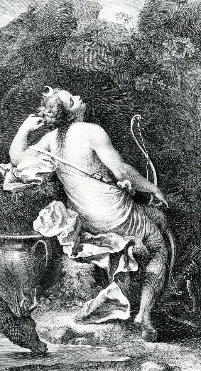 Diana Addormentata, XVIII secolo da Antonio da Correggio
