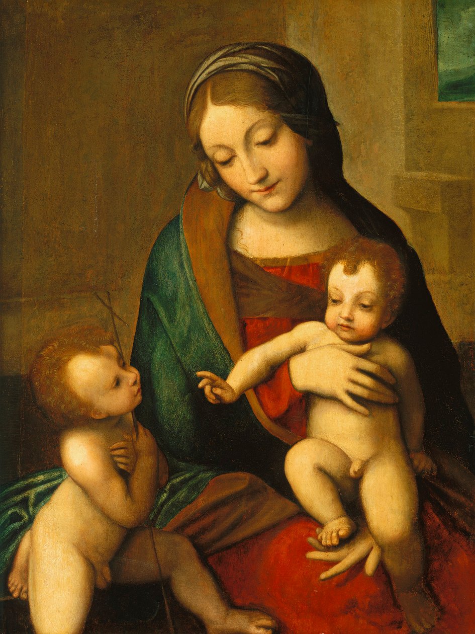 Madonna col Bambino e il piccolo San Giovanni da Antonio da Correggio