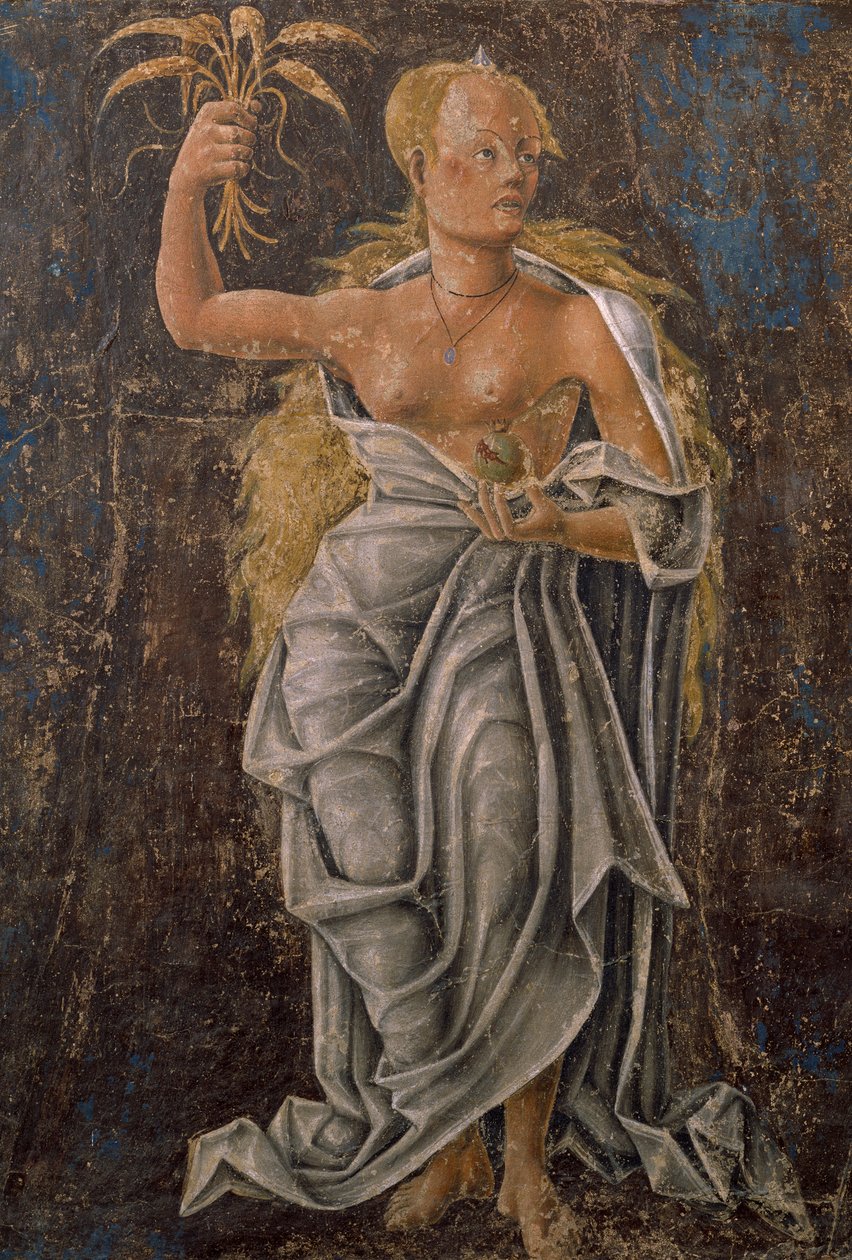 Decano, dettaglio dalla Vergine del Segno, scena dal Mese di Agosto, attribuito a Cosimo Tura da Cosimo (attr. to) Tura
