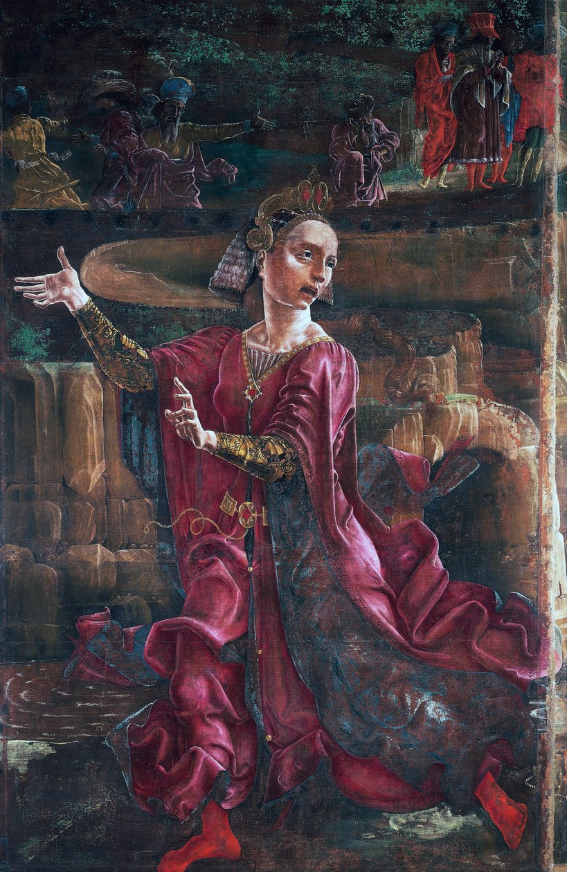 La principessa, (dettaglio) da San Giorgio e la Principessa (o San Giorgio e il Drago) da Cosimo Tura