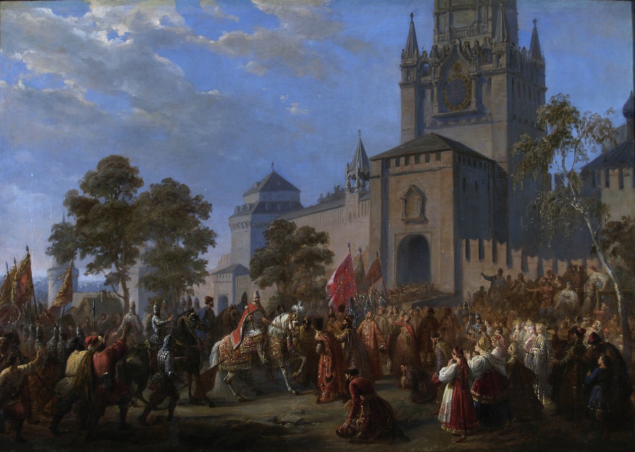 La rivolta nazionale di Kuzma Minin e del conte Dmitry Pozharsky, 1856 da Cosroe Dusi