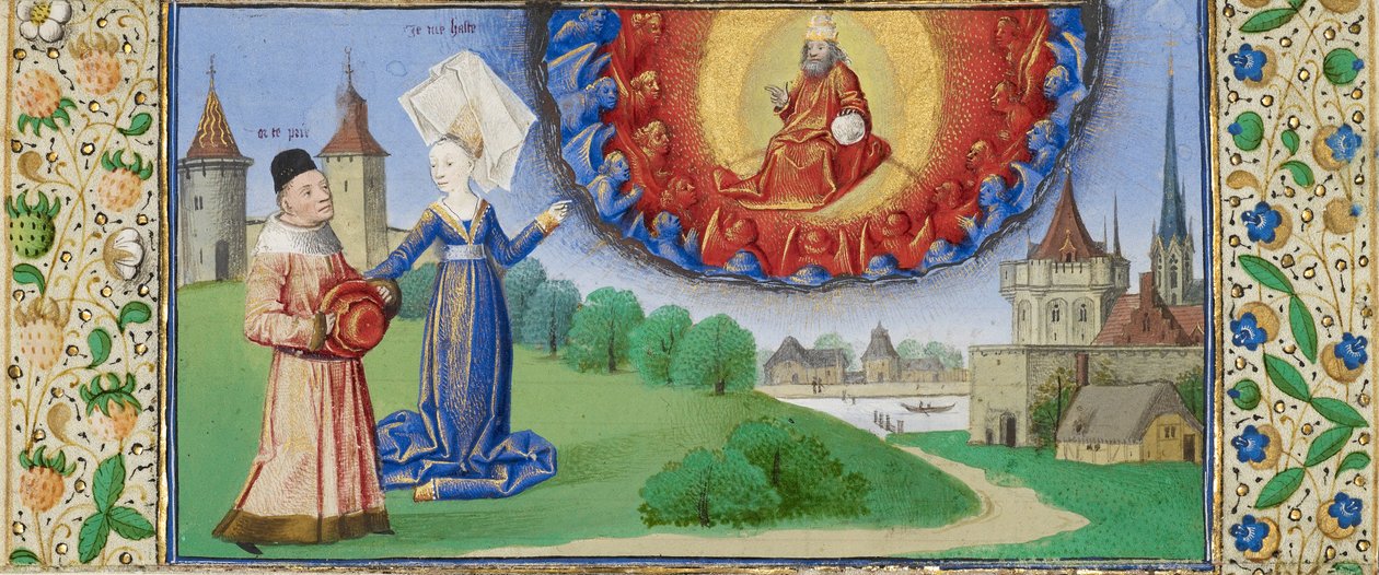 La filosofia istruisce Boezio sul ruolo di Dio, ca 1465 da Coëtivy Master