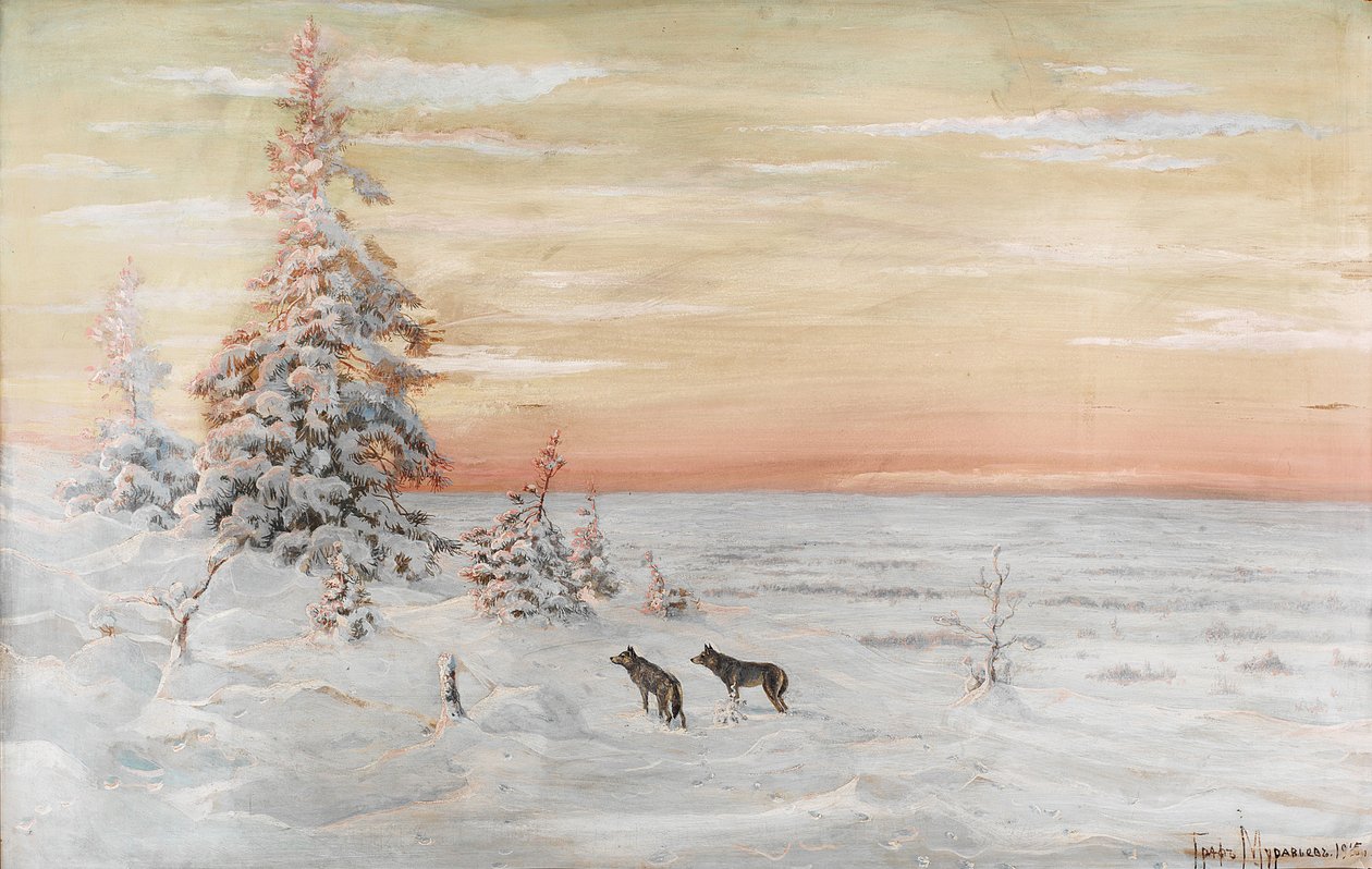 Paesaggio invernale con lupi da Count Vladimir Leonidovich Muravyov