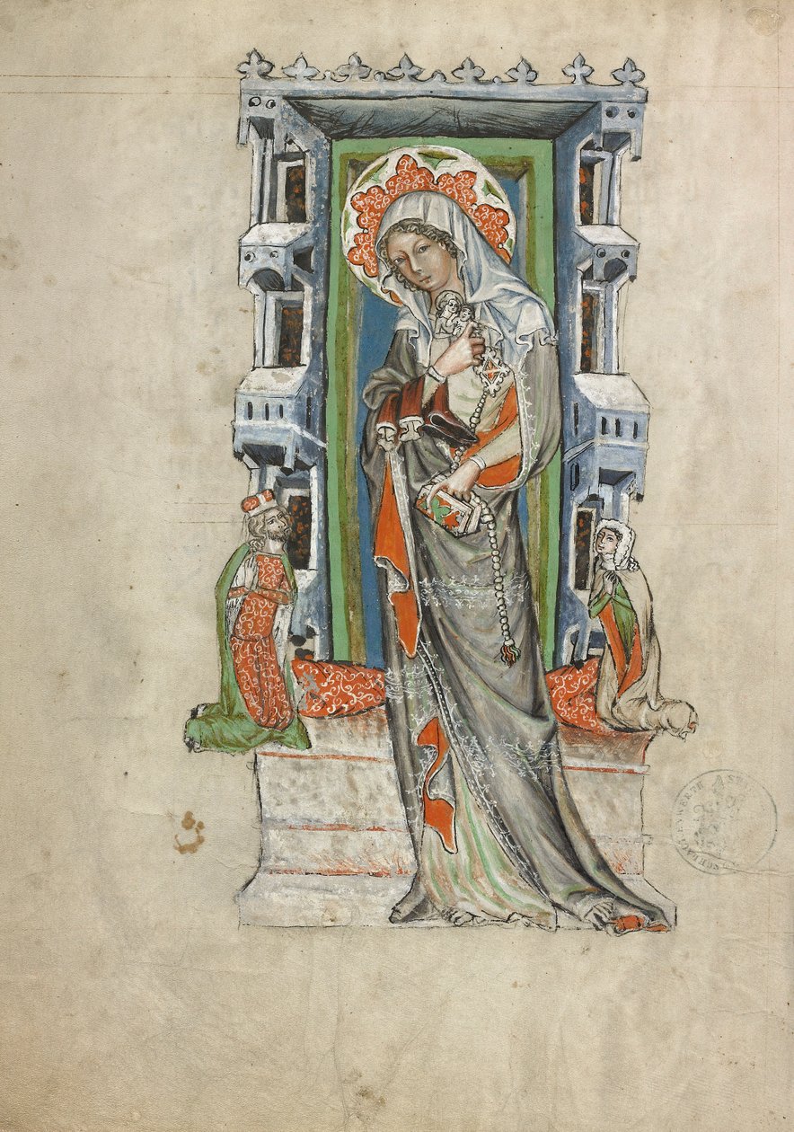 Santa Edvige di Slesia con il duca Ludovico I di Liegnitz e Brieg e la duchessa Agnese da Court workshop of Duke Ludwig I of Liegnitz and Brieg