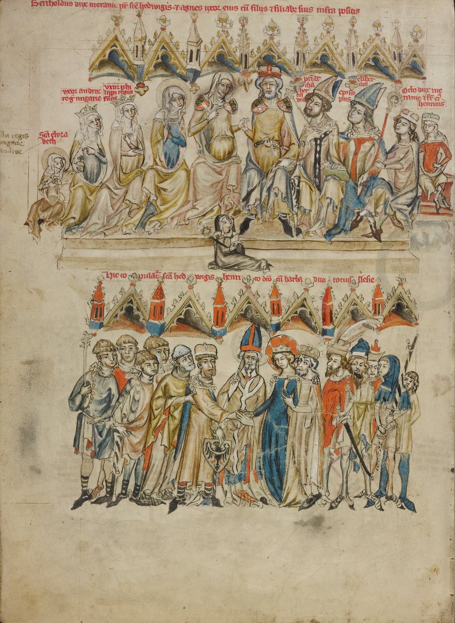 La Famiglia di Berthold VI; Il Matrimonio di Santa Edvige e Heinrich da Court workshop of Duke Ludwig I of Liegnitz and Brieg