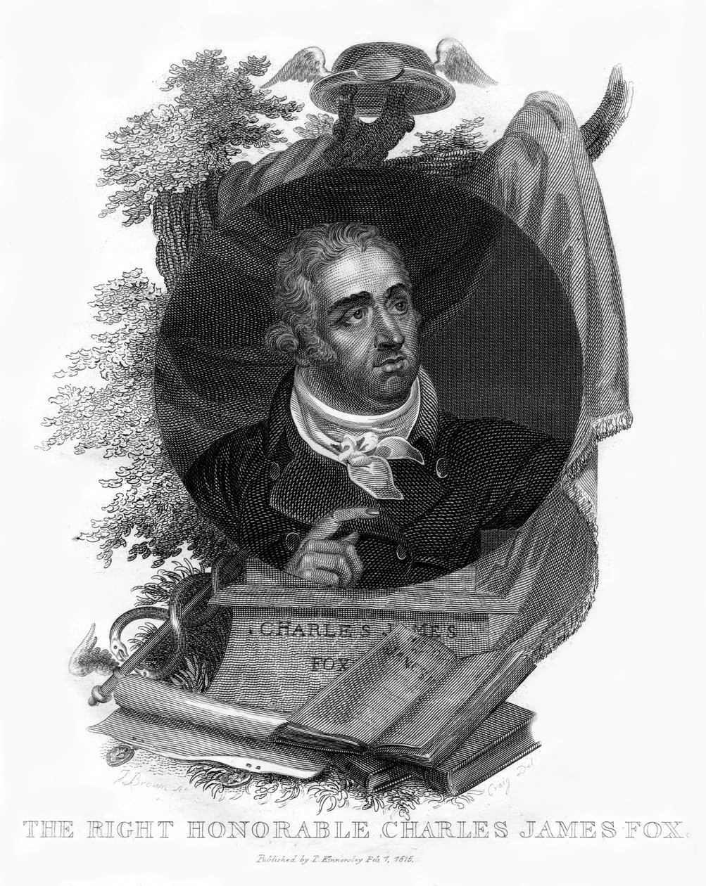 Charles James Fox, politico Whig britannico, 1815 da Craig
