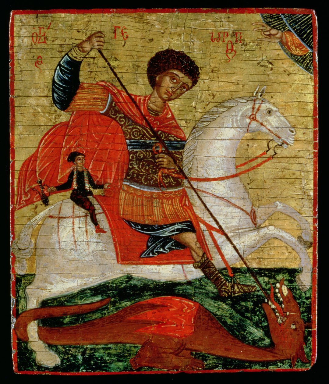 Icona di San Giorgio e il Drago (foglia d