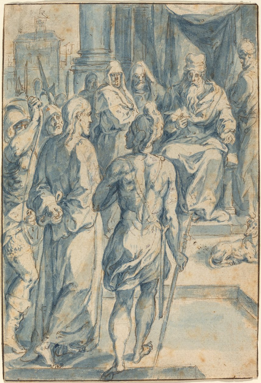 Cristo davanti a Caifa da Crispen van den Broecke