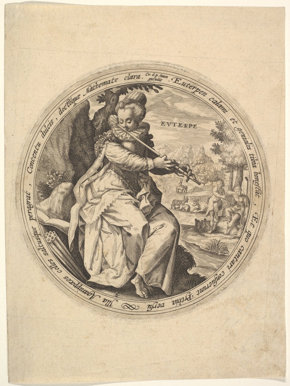 Euterpe, dalla serie Le Muse da Crispijn de Passe I