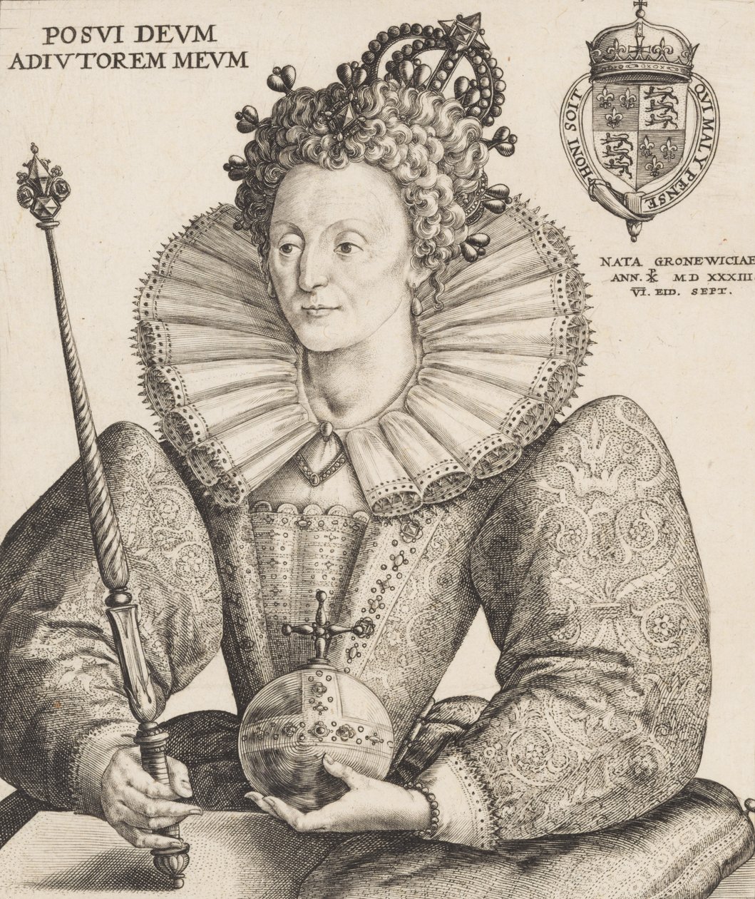 Regina Elisabetta I, 1592 da Crispijn de Passe I