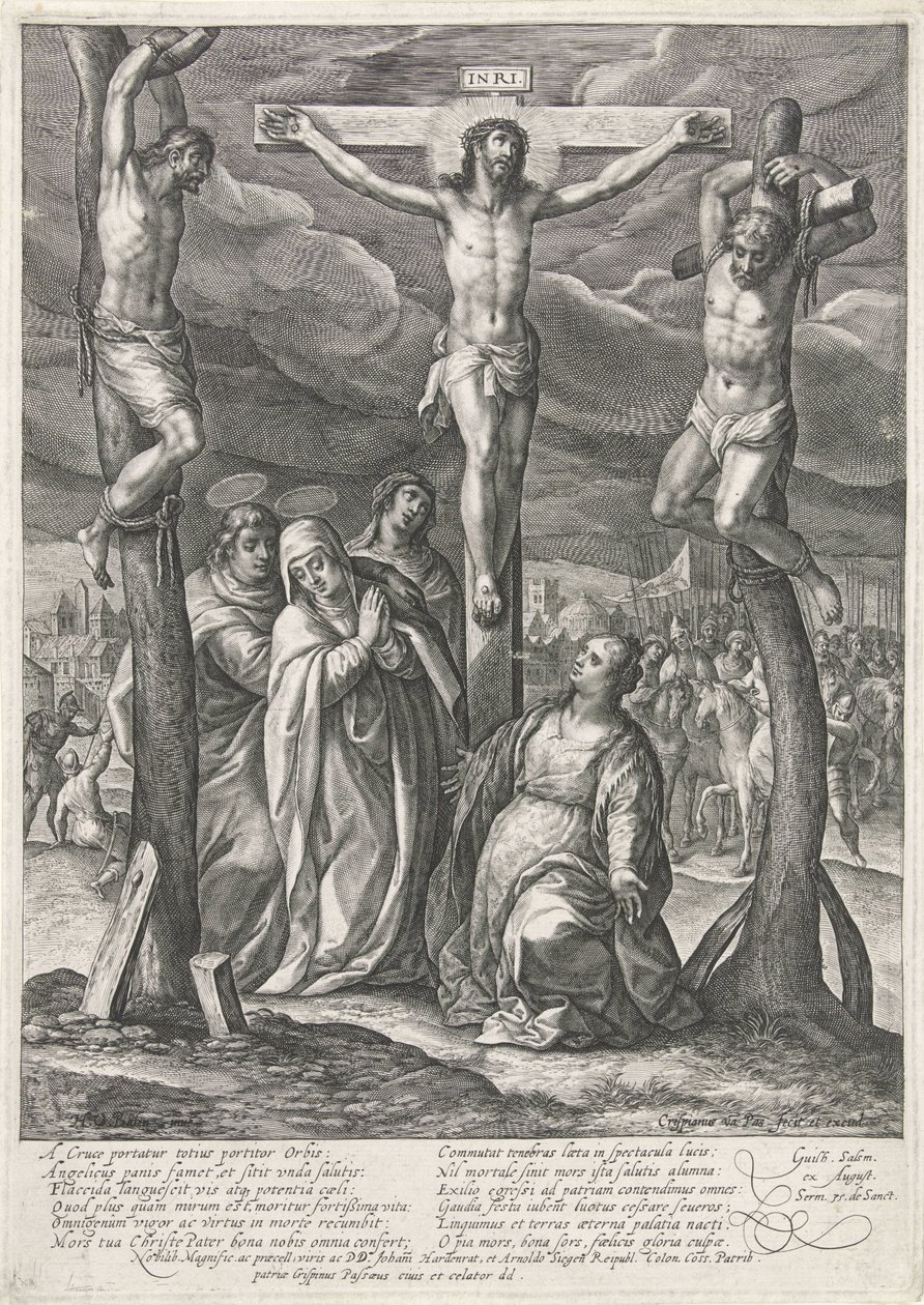 Crocifissione di Cristo da Crispijn van de Passe (I)