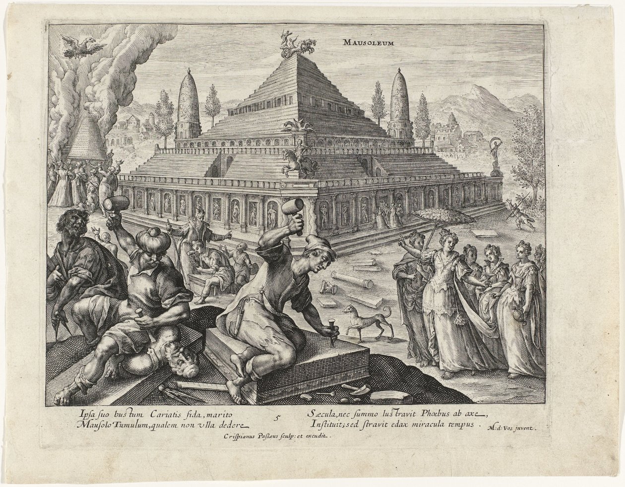 Mausoleo di Alicarnasso da Crispijn van de Passe (I)