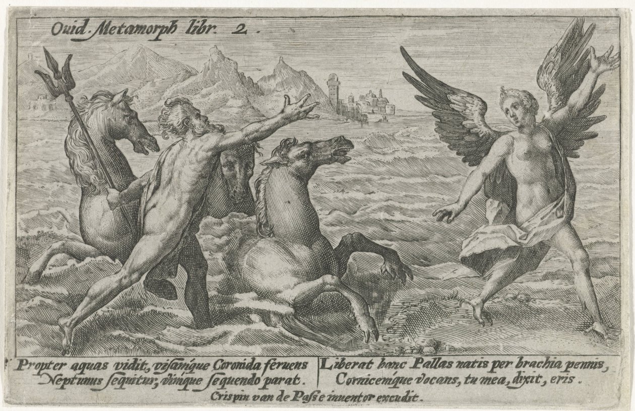 Nettuno che raggiunge Coronis da Crispijn van de Passe (I)