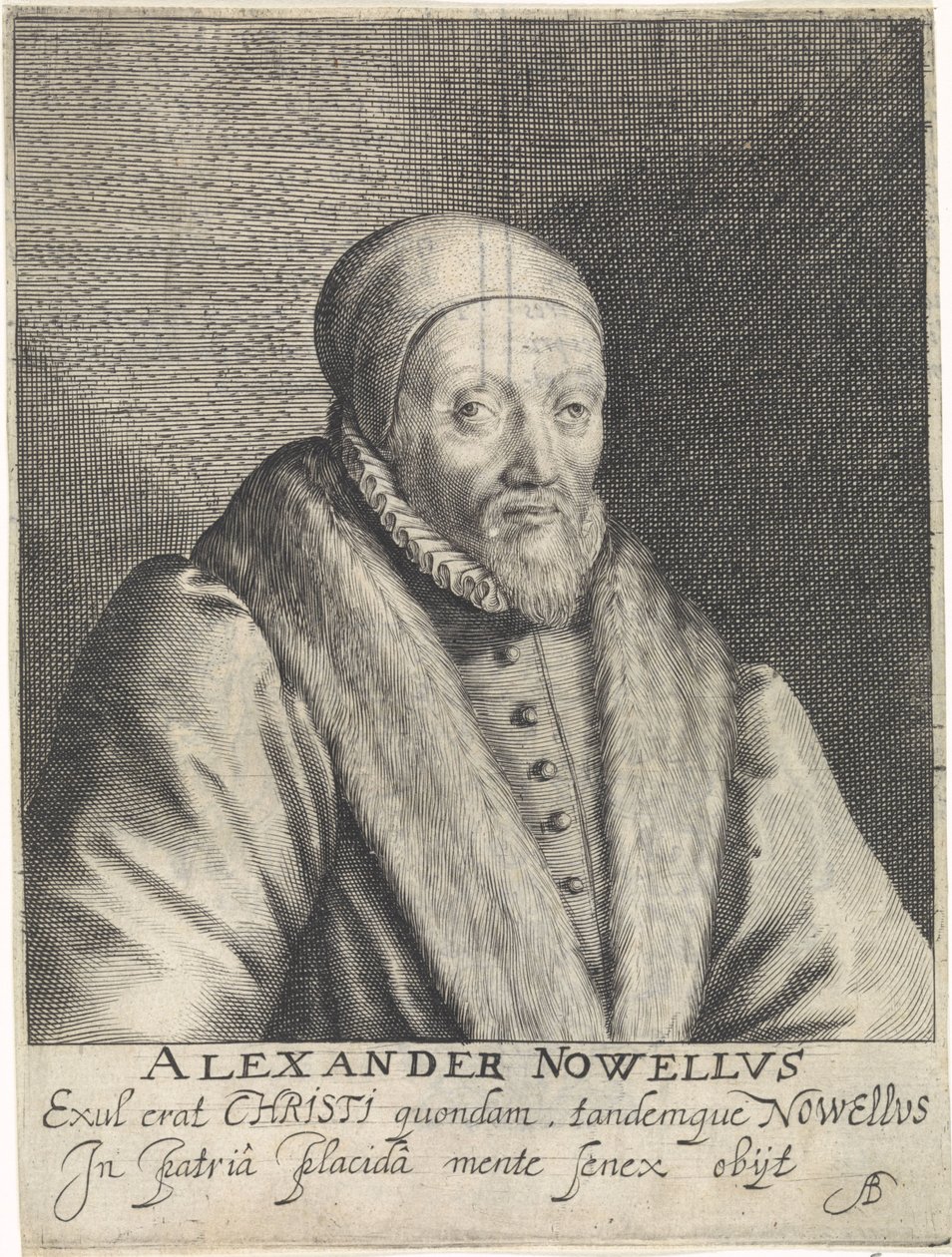 Ritratto di Alexander Nowell da Crispijn van de Passe (I)
