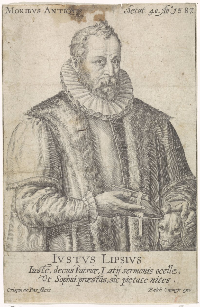 Ritratto di Justus Lipsius da Crispijn van de Passe (I)