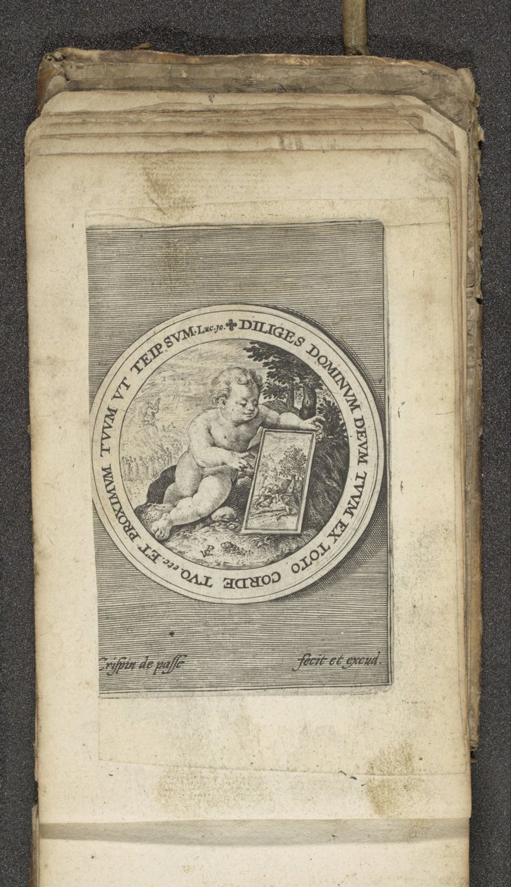 Putto con tavoletta da Crispijn van de Passe (I)
