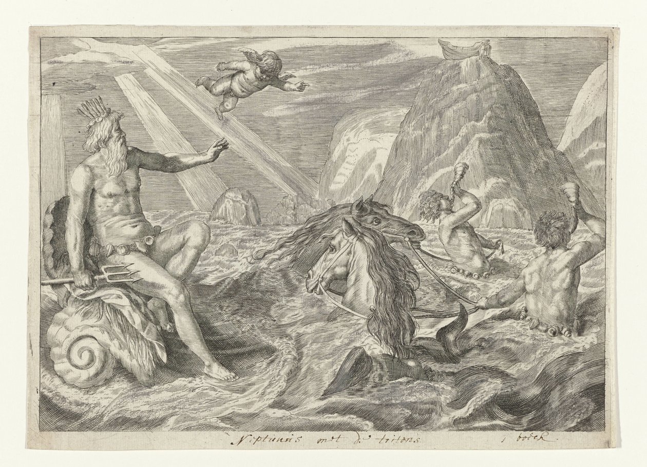 Nettuno con i tritoni da Crispijn van de Passe (II) (attributed to)