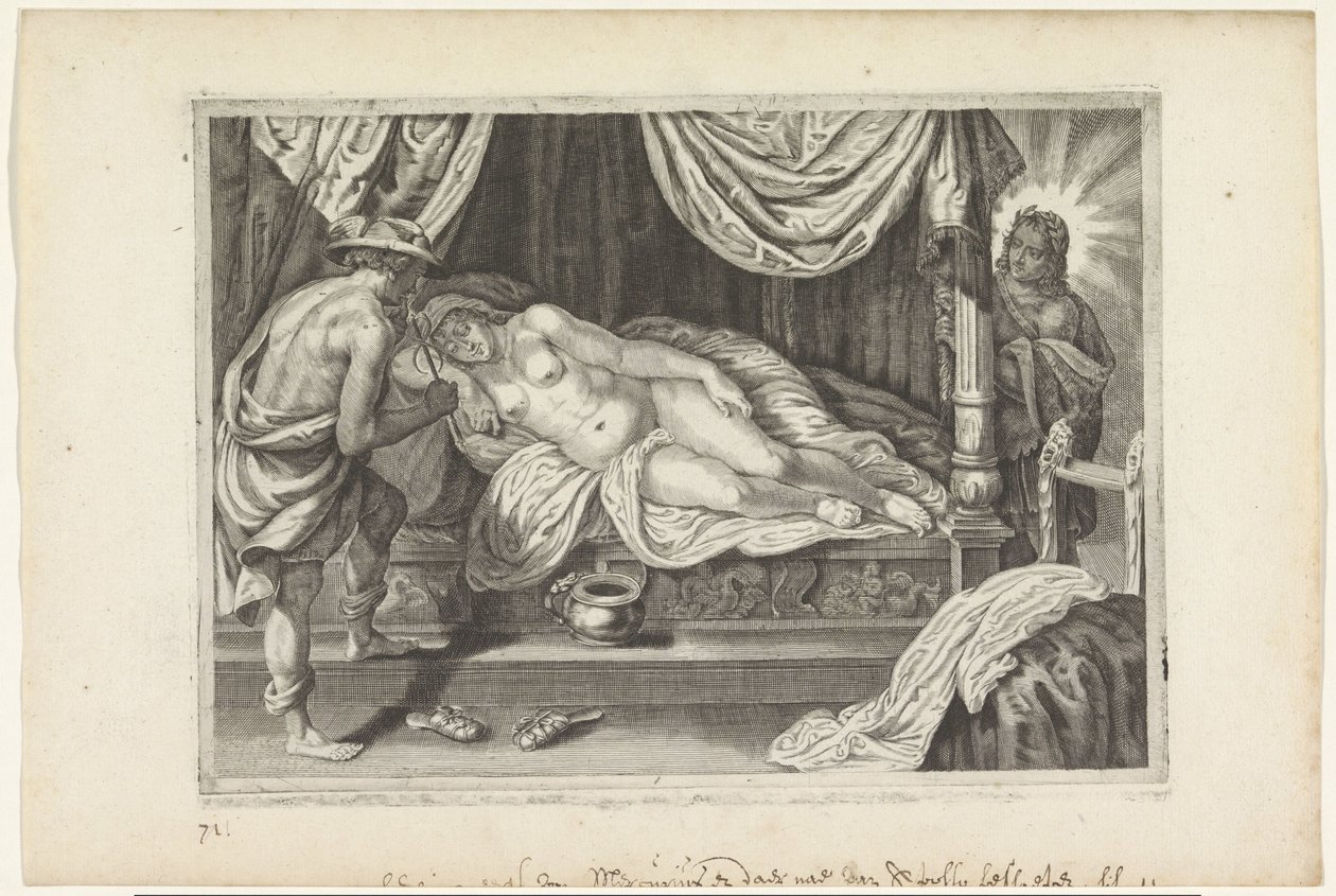 Apollo e Mercurio visitano Chione da Crispijn van de Passe (II)