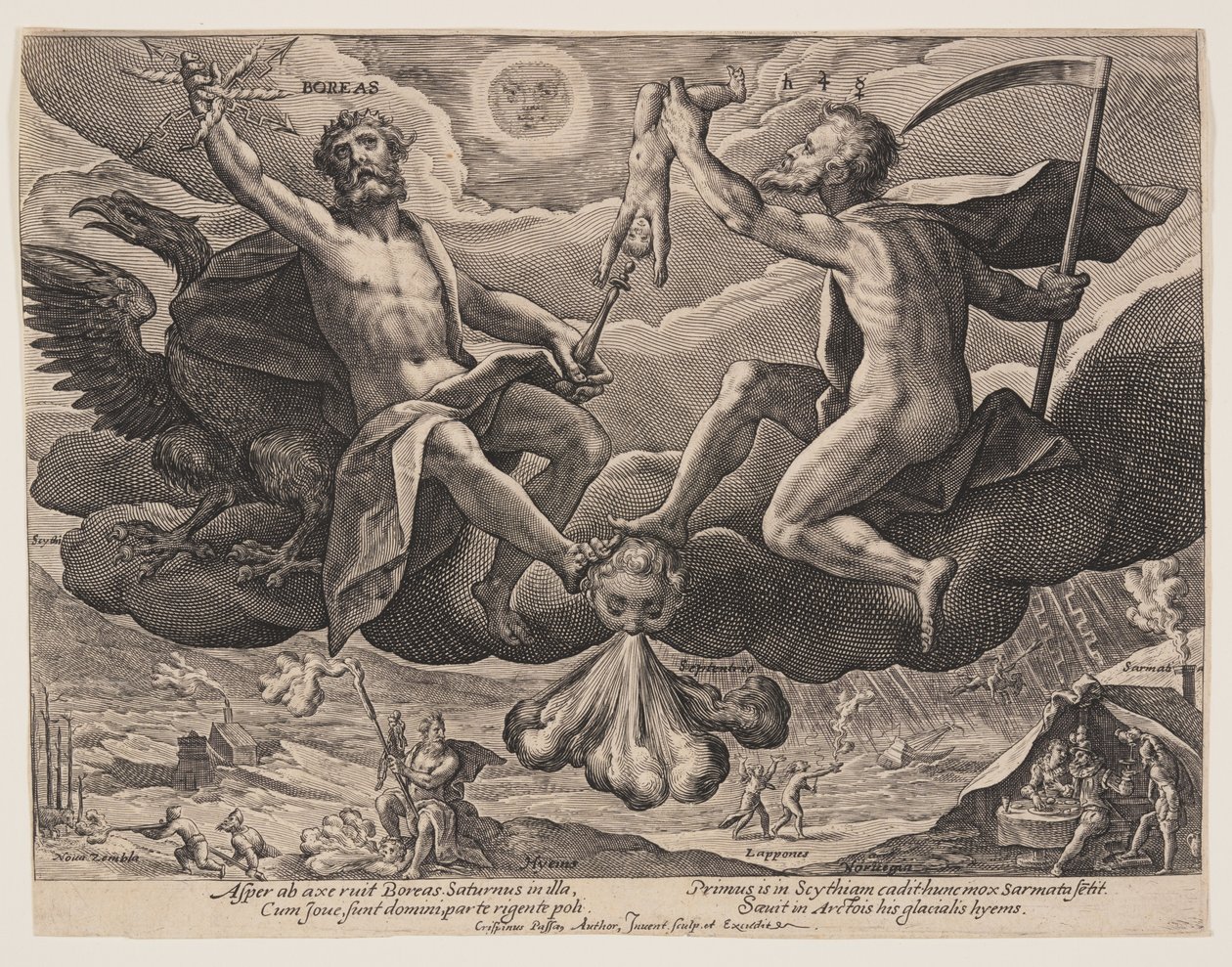 Boreas, da I venti da Crispijn van de Passe I