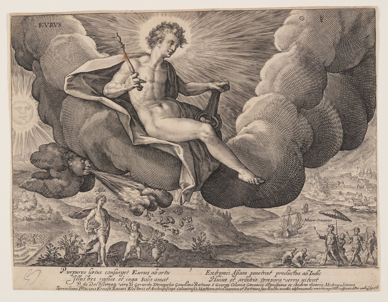 Eurus, da I venti da Crispijn van de Passe I