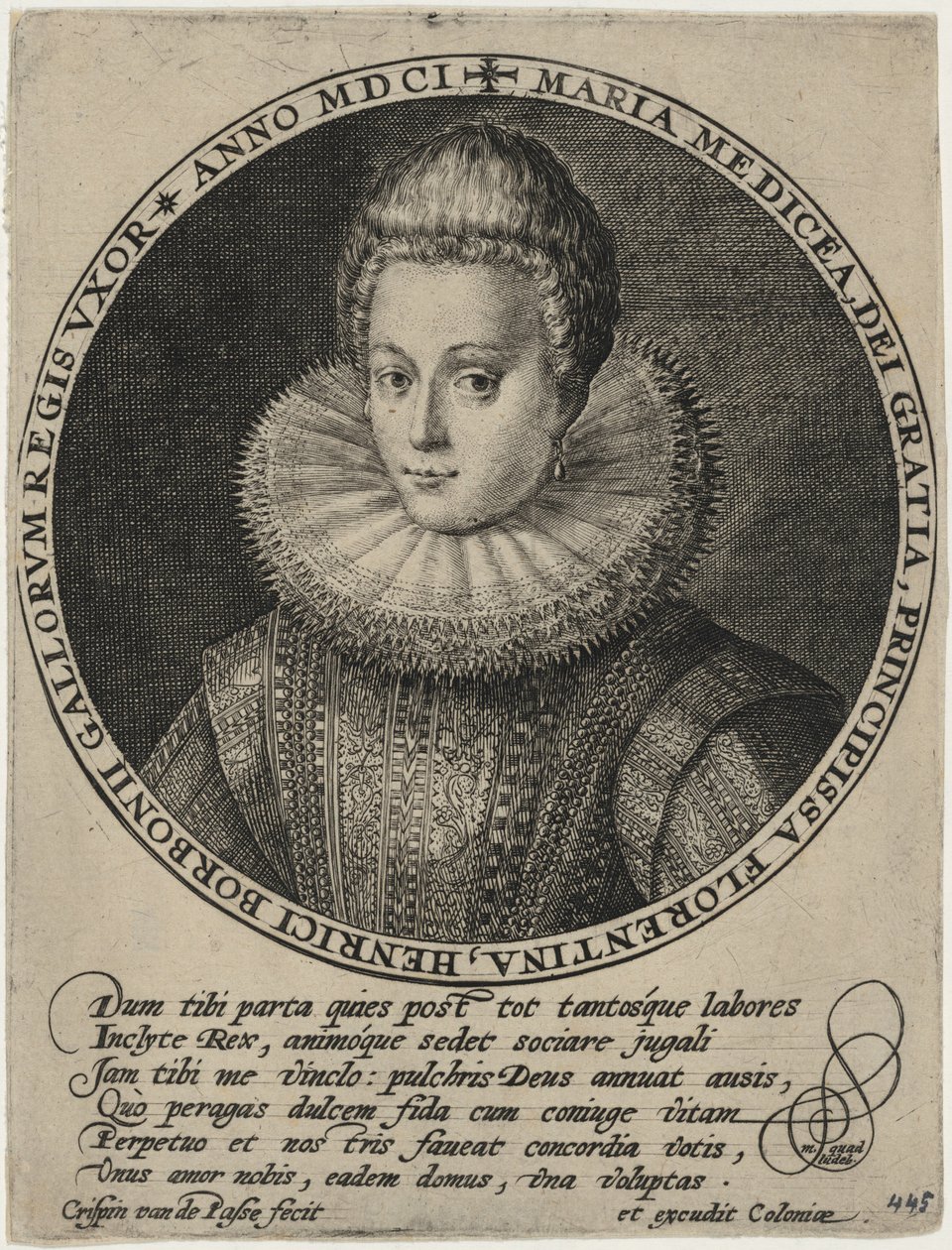 Maria de’ Medici, regina di Francia da Crispijn van de Passe I