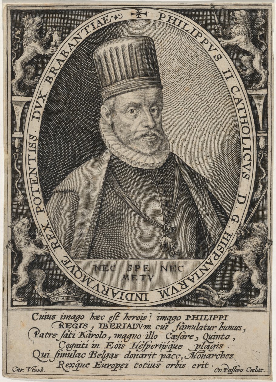 Filippo II, re di Spagna da Crispijn van de Passe I