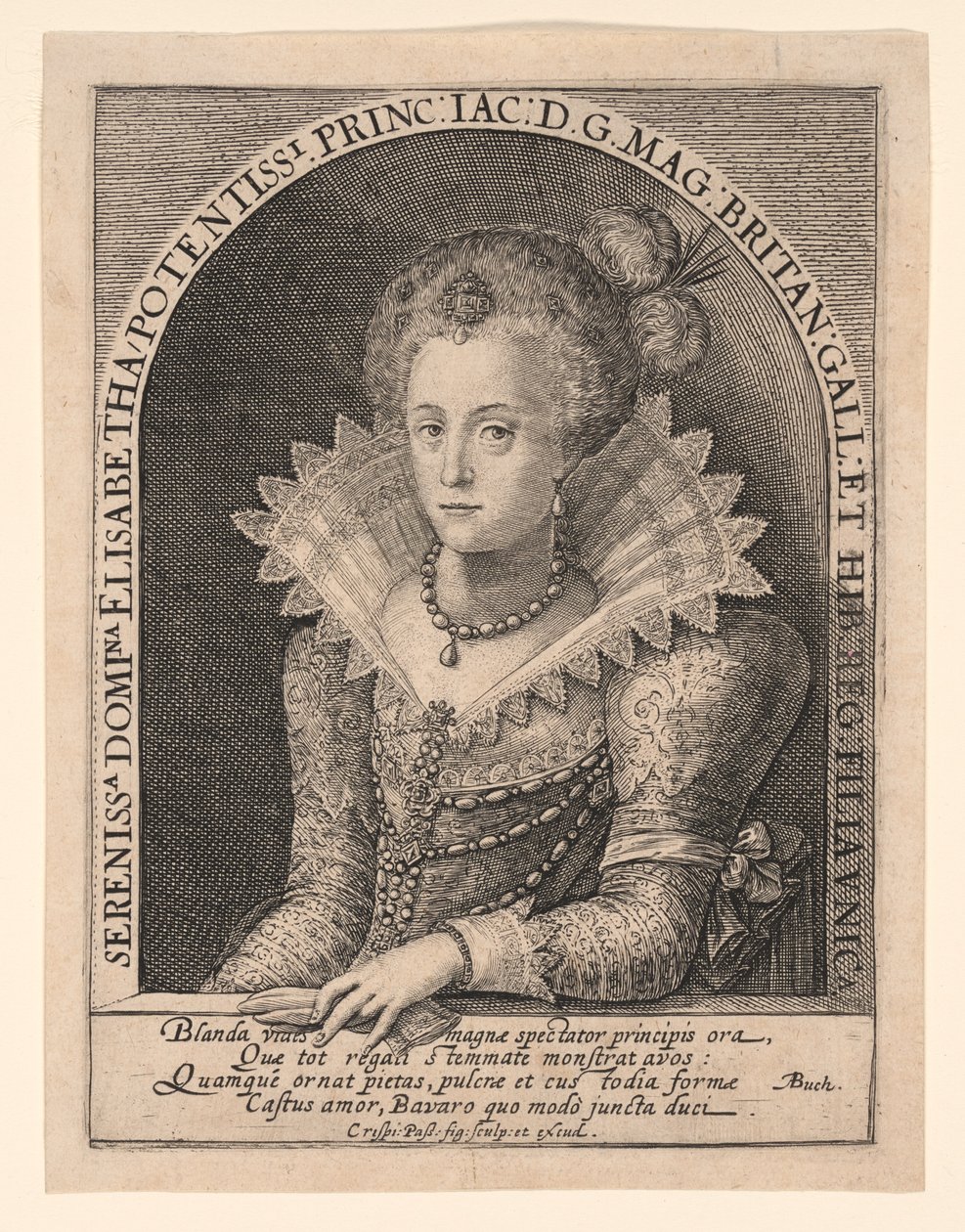 Principessa Elisabetta Stuart da Crispijn van de Passe I