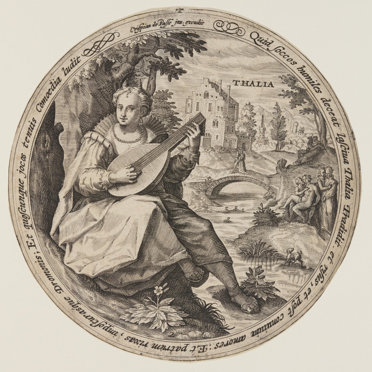 Terpsichore, da Le Muse da Crispijn van de Passe I